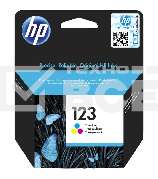 Картридж струйный HP 123 F6V16AE многоцветный, 100 стр., для HP DJ 2130