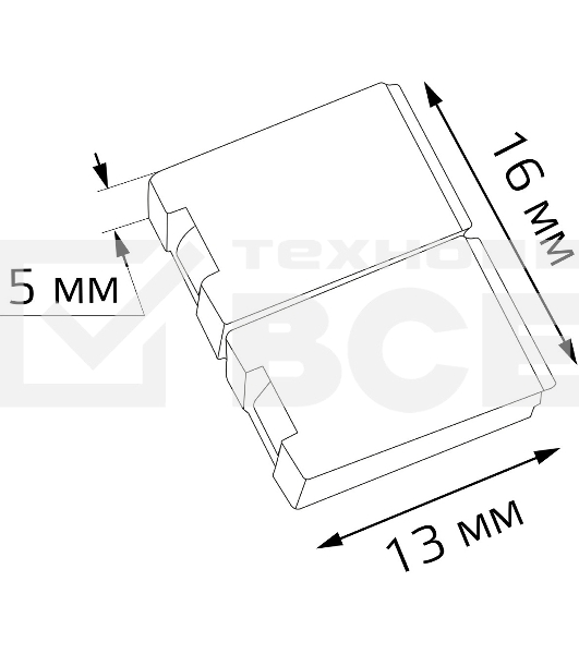 Набор коннекторов для светодиодной ленты 2835 SMD 5 шт. в упак.