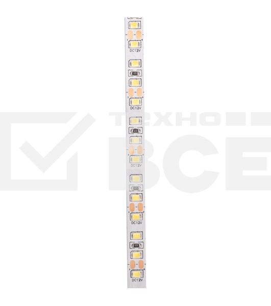 Лента светодиодная 12В, SMD2835, 14,4Вт/м, 120 LED/м, 6500K, 8мм, 5м, IP20 Rexant