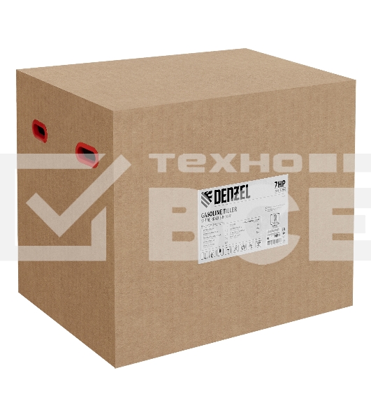 Мотоблок Denzel DPT-370X, 7 л.с., диск.сцеп, шир 90 см, глуб 35 см, фрез 3х4, ВОМ, передачи 3В/1Н