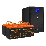 Комплект Источник бесперебойного питания EX295991RUS + батарея 80Aч EX285654RUS 4шт (инвертор, синус, для котла) ExeGate SineTower SZ-5000.LCD.AVR.2SH.1C13.T.RJ.USB <5000VA/4000W, чистый синусоида, LCD дисплей, AVR, 2*Schuko+1*C13+клеммы, RJ45/11, USB, линейно-интерактивный, Black> + батарея ExeGate HRL 12-80 (12В, 80Ач) 4шт, фото6
