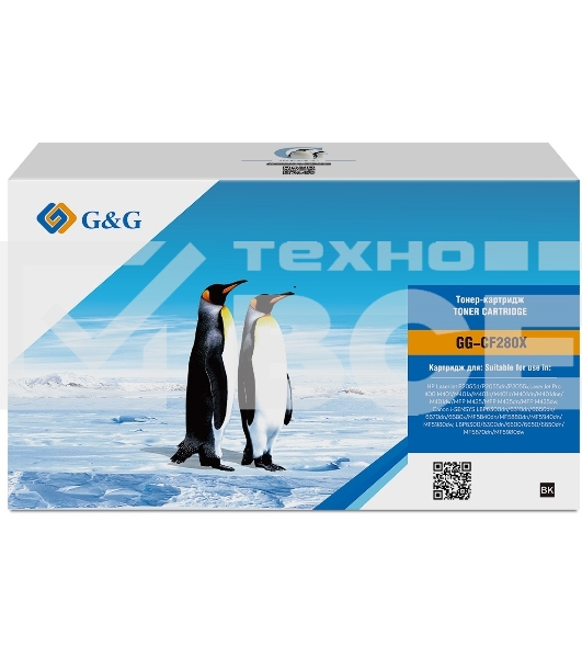 Картридж лазерный G&G GG-CF280X черный (6900стр.) для HP LJ P2035/P2055d/Pro 400 M401/MFP M425
