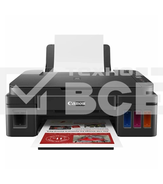 МФУ струйное Canon PIXMA G3416 (2315C052), А4, цветной, печ. 8.8 стр/мин. (ч/б) 5 стр/мин. (цвет), скан. до 3 стр/мин., 4800x1200 dpi (печать) 1200х600 dpi (скан.), USB, Wi-Fi