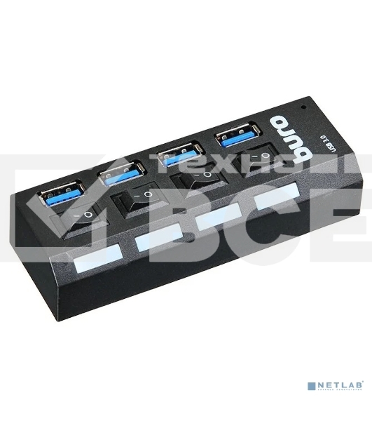 Разветвитель USB 3.0 Buro BU-HUB4-U3.0-L 4порт. черный