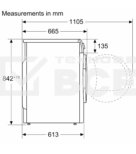 Сушильная машина Bosch Serie 4 WTN86202ME кл.энер.:A макс.загр.:8кг серебристый