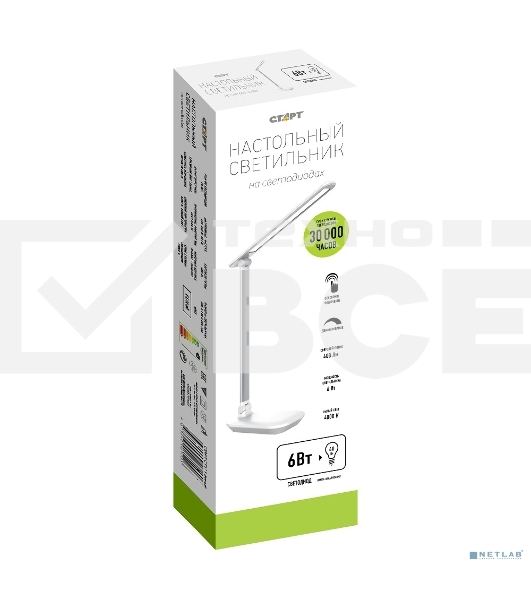Светильник настольный СТАРТ 4670042081006 со светодиодами СТ111 белый