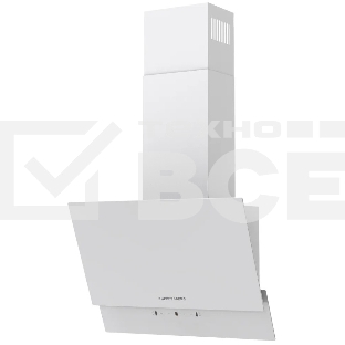Наклонная вытяжка Kuppersberg F 603 W, 60 см, High-Tech, таймер, макс. производительность 850 м3/ч, 3 скорости, обратный клапан, сенсорное управление, дисплей, LED освещение, уровень шума 53 дБ, цвет белый