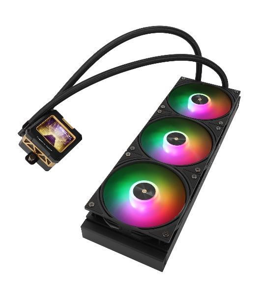 Система жидкостного охлаждения Thermalright Frozen Warframe 360 ARGB Soc-AM5/AM4/1200/1700/1851 черный 4-pin 29.8dB Al LCD Ret (F-WFRAME-360-BL-ARGB)