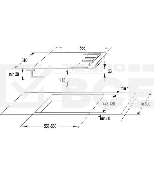 Газовая варочная панель Gorenje GT642SYW, 4 конфорки, закаленное стекло, белый