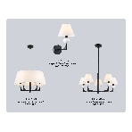 Люстра Ambrella light LH75150/5 BK/FR черный/белый матовый E14*5 max 40W D580*590, фото7