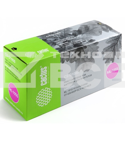 Картридж Cactus CS-D105S черный (1000 стр.) для Samsung ML-1910/1915/2525/2580/SCX-4600/4623/SF-650