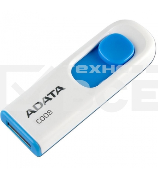 Флеш диск AData 16Gb C008 AC008-16G-RWE USB2.0 белый