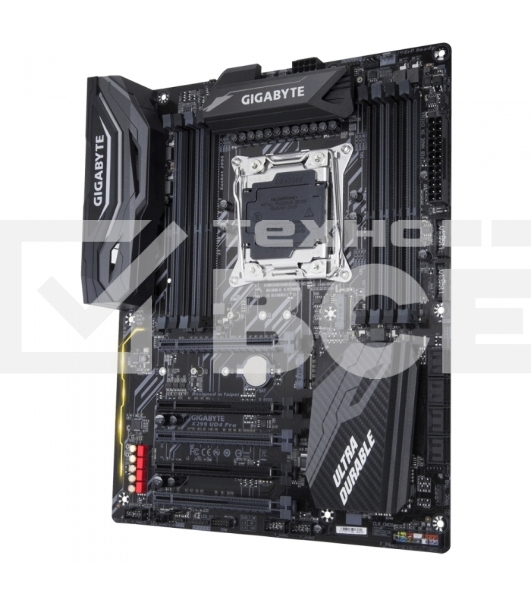 Материнская плата Gigabyte X299 UD4 PRO, LGA2066, Intel X299, 8xDDR4, 8xSATA, 2xM.2, 2xPCIe 3.0 x16, 1xPCIe 3.0 x8, 2xPCIe 3.0 x4, 6xUSB-A 5Gbps, 2xUSB-A 10Gbps, 6x3.5 мм, 7.1, ATX