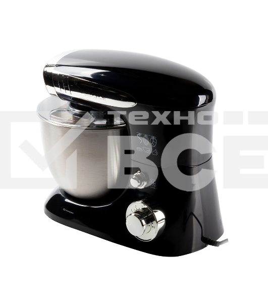 Миксер стационарный Endever Sigma-18, 1000 Вт., планетарный, многофункциональный, стальная чаша 4 л., регулировка скорости, черный