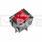 Выключатель клавишный 250V 30А (4с) ON-OFF красный с подсветкой  Rexant, фото5