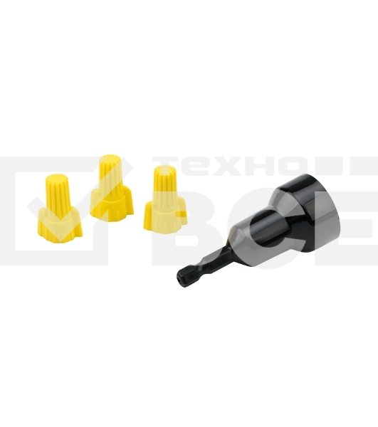 Соединительный изолирующий зажим Rexant с лепестками СИЗ-11 ø 9,8 мм (0,75-6 мм²), желтый (100 шт./уп.)