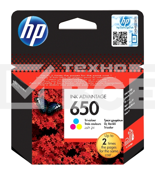Картридж струйный HP 650 CZ102AE многоцветный для HP DJ IA 2515/2516 (200стр.)