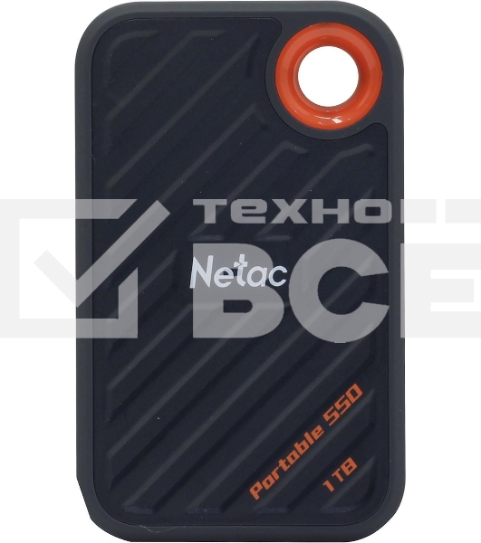 Накопитель SSD External Netac 1.0Tb ZX20 <NT01ZX20-001T-32BL> (USB3.2 Gen2 x2 Type C, up to 2000/1800MBs, 71.5x43.5x8mm, Plastic) Black