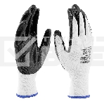 Перчатки полиэфирные Сибртех с черным нитрильным покрытием, размер 9, 13 класс вязки, фото4