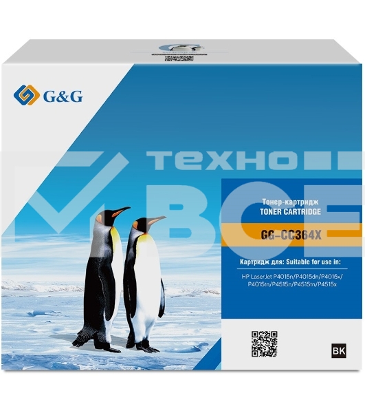 Картридж лазерный G&G GG-CC364X черный (24000стр.) для HP LJ P4015/P4515