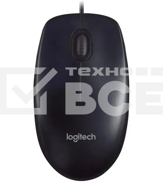 Мышь проводная Logitech M90 черный/серый, 1000 dpi, USB, кнопки - 3