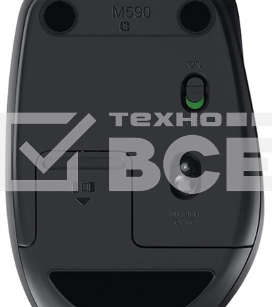 Мышь беспроводная Logitech M280 черный, 1000 dpi, радиоканал, USB, кнопки - 3