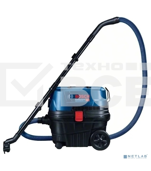Строительный пылесос BOSCH GAS 12-25 PL (060197C100)  сух/влаж, 25 л, 1250 Вт, L, 65 л/с