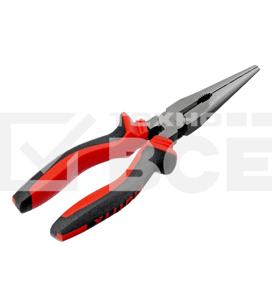 Длинногубцы прямые, 200 мм, хром-ванадий, двухкомпонентные рукоятки Matrix