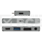 Док-станция 5-в-1 ExeGate DUB-31C/PD/HA (кабель-адаптер USB Type-C --> 1xUSB3.0 + Type-C DATA (480MB/s) + PD 100W + HDMI 4K@30Hz + Audio, Plug&Play, подходит для iPad Pro и мобильных телефонов, серый), фото5