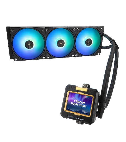 Система жидкостного охлаждения Thermalright Frozen Warframe 360 ARGB Soc-AM5/AM4/1200/1700/1851 черный 4-pin 29.8dB Al LCD Ret (F-WFRAME-360-BL-ARGB)