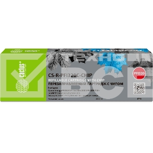Картридж струйный Cactus CS-R-PFI320C-CHIP PFI-320C голубой (260мл) для Canon imagePrograff TM-200/200MFP/205/300/300MFP/305/250/255/350/355 с чипом