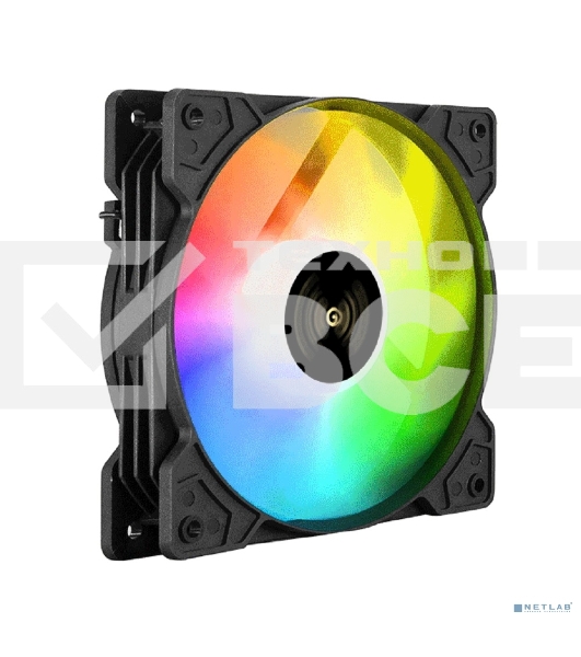 Вентилятор для корпуса ExeGate EX12025H3P4PMY-PWM.ARGb черный, 120 мм, 1800 об/мин, 26 дБ, 4 pin