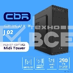 Компьютерный корпус CBR ATX Miditower J02, без БП, 1хUSB 3.0, 2хUSB 2.0, HD Audio+Mic, черный PCC-ATX-J02-WPSU, фото5