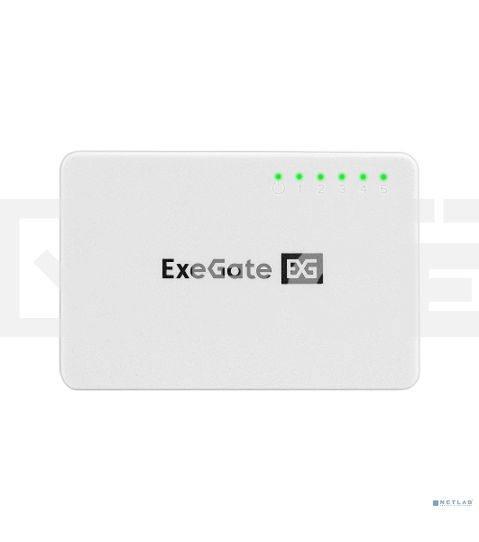 Коммутатор неуправляемый ExeGate EDES-1005C (5-портовый UTP 10/100Mbps, с функцией энергосбережения (Green Ethernet Technology), настольный)