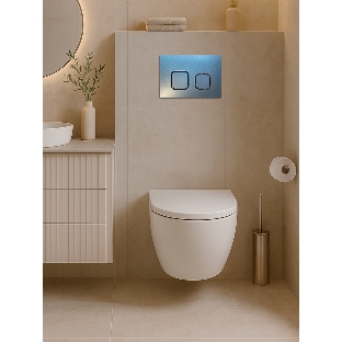 Инсталляция с унитазом комплект BAU IDEAL 6 в 1: унитаз подвесной безободковый торнадо Bau Hotel 53х36, быстросъемное сиденье микролифт, кнопка смыва BAU Strike Gun Grey, темно-серый металлик/хром