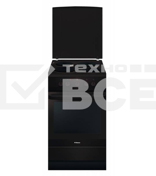 Плита электрическая Hansa FCEB53000 коричневый, конфорок 4 шт, духовка 69 л, 50 см x 85 см x 60 см