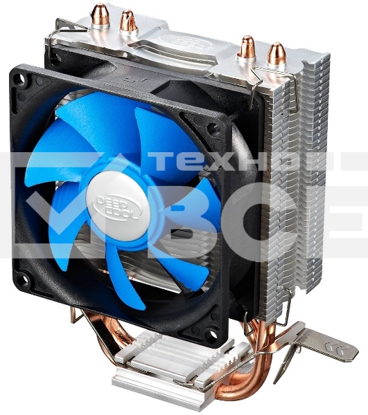 Кулер для процессора DEEPCOOL ICE EDGE MINI FS V2.0 синий, 80 мм, алюминий/медь, 2200 об/мин, 24.7 дБ, 3 pin, 100 Вт, 112 мм