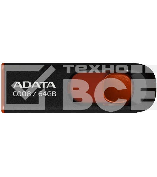 Флэш диск USB 2.0 ADATA Flash Drive 64Gb С008 Black-Red