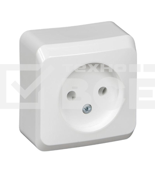 Розетка без заземления без шторок Systeme electric PA16-001B ЭТЮД О/У 16А 250B, БЕЛЫЙ, Россия