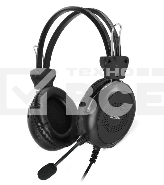 Наушники с микрофоном A4Tech HU-30 черный 2м накладные USB оголовье