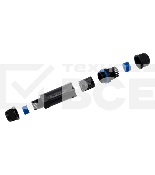 Кабельный коннектор I-образный (5PIN) IP68 Rexant