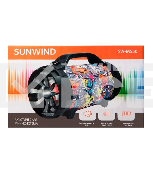 Минисистема SunWind SW-MS50 черный 45Вт FM USB BT SD/MMC