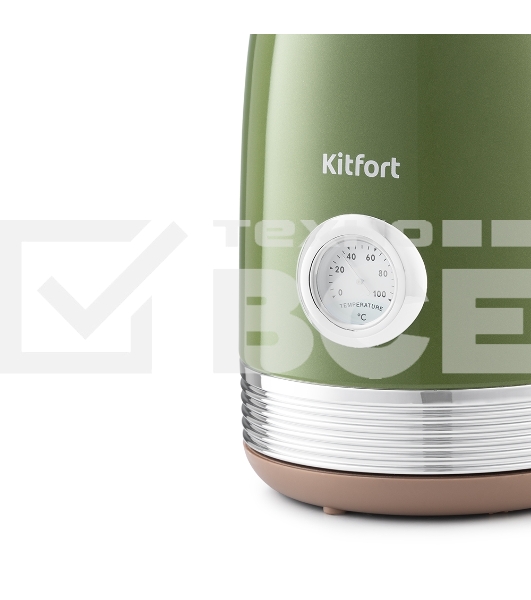 Чайник электрический Kitfort KT-6110 1.7л. 2200Вт зеленый (корпус: нержавеющая сталь)