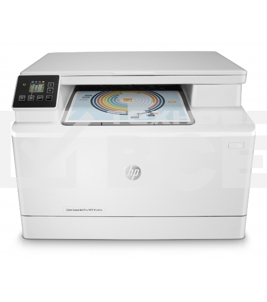 МФУ лазерный HP Color LaserJet Pro MFP M182n (7KW54A), A4, цветной, печ. до 16 стр/мин., 600 x 600 dpi (печать) 1200x1200dpi (скан.), USB, RJ-45, Air Print, Mopria