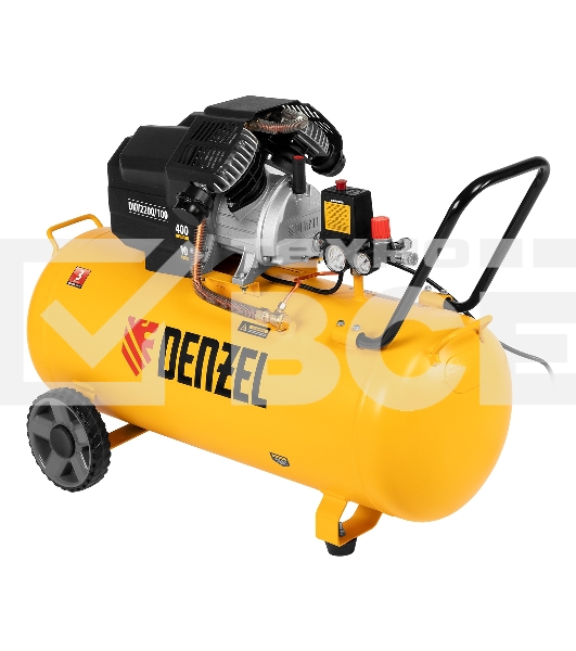 Компрессор Denzel воздушный DKV2200/100,Х-PRO 2.2 кВт, 400 л/мин, 100л 58079