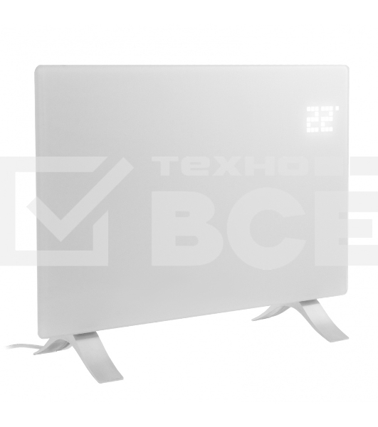 Конвектор Denzel OptiPrime-1500 белый, 1500 Вт, 20 м2, термостат, дисплей, WiFi