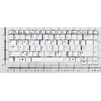 Клавиатура для ноутбука Samsung M50, серебристая, фото2