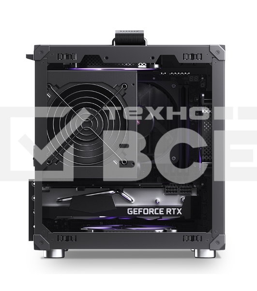 Компьютерный корпус JONSBO Computer Case C6Handle black hang-in version черный, Mini-Tower, материнская плата mATX, без БП, прозрачная боковая панель