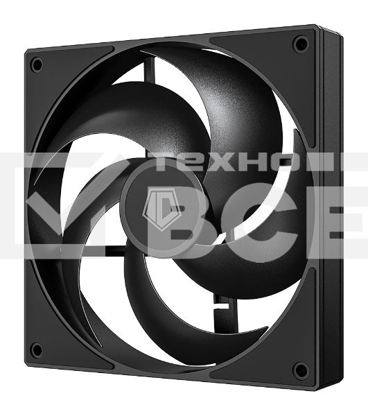 Вентилятор для корпуса ID-Cooling AS-140-K черный, 140 мм, 1800 об/мин, 24.9 дБ, 4 pin