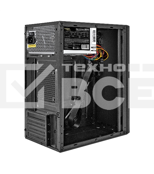 Компьютерный корпус Minitower ExeGate BAA-308-UNS450 (mATX, БП UNS450 с вент. 12см, 2хUSB, HD Audio, черный)